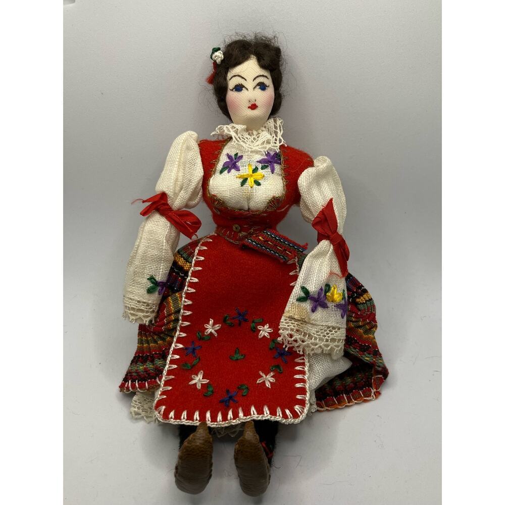 Vintage Portuguese Spanish Doll Folk Art Traditional Dress‎ Souvenir Tourist VTG